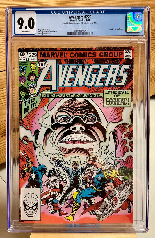 Avengers #229 (1983) CGC 9.0 Universal Grade - Rare Double Cover