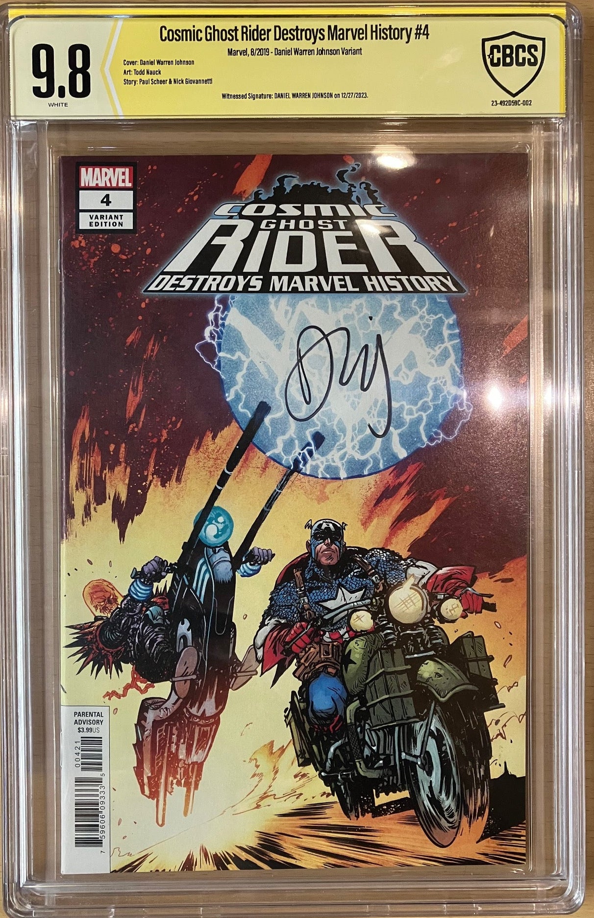 Cosmic Ghost Rider Destroys Marvel History #4 (2019) CBCS 9.8 Witnessed Signature