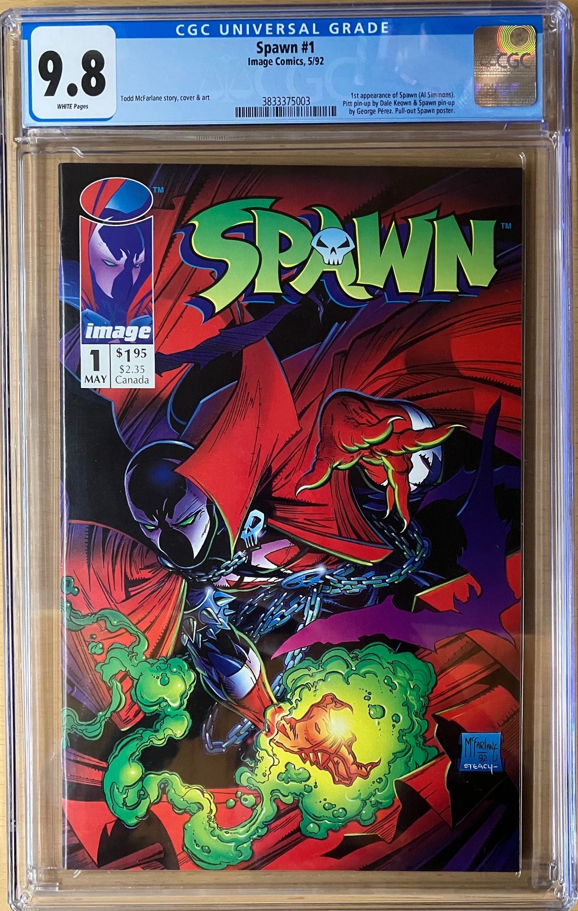 Spawn (1992) #1 - CGC 9.8 - 1st Spawn (AJ Simmons)