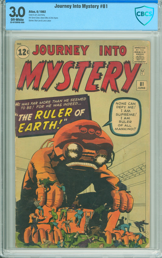 Journey Into Mystery #81 (1962) CGC Universal 3.0 Grade - Atlas Comics