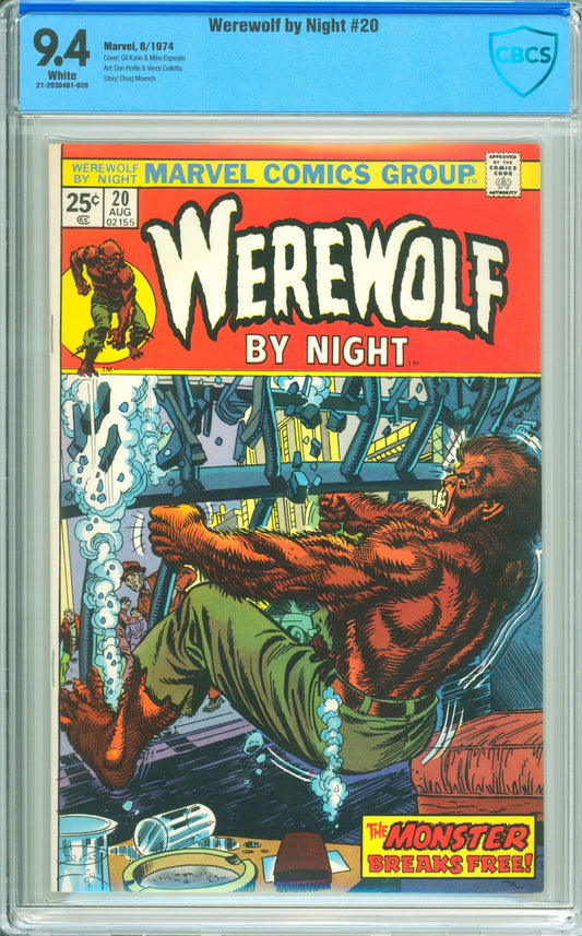 Werewolf by Night #20 (1974) CBCS 9.4 Grade