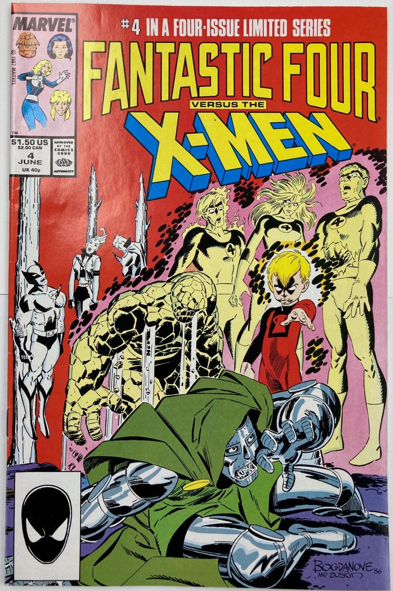 Les Quatre Fantastiques contre X-Men (1987) 4x Set