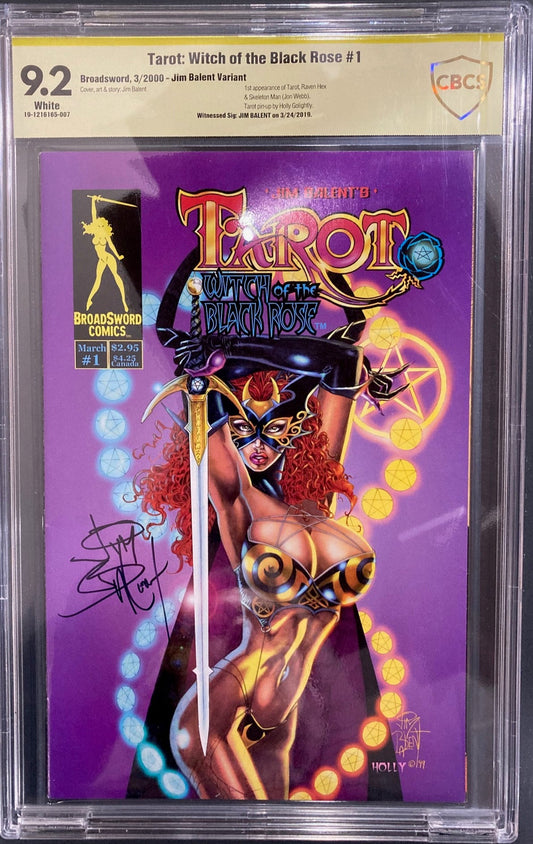 Tarot Witch of the Black Rose #1 Variant - CBCS Witnessed Signature 9.2 Jim Balent