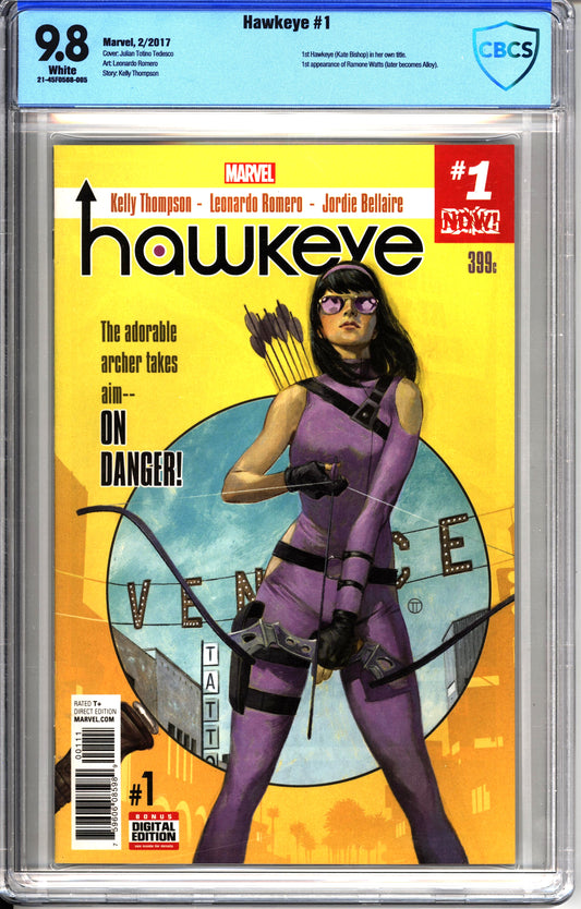 Hawkeye #1 (2017) 1st Solo Kate Bishop - 1st Ramone Watts (Alloy) CBCS 9.8