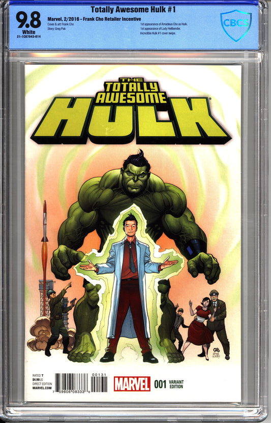 Totally Awesome Hulk #1 Frank Cho Variant CBCS 9.8 Graded Comic Book front
