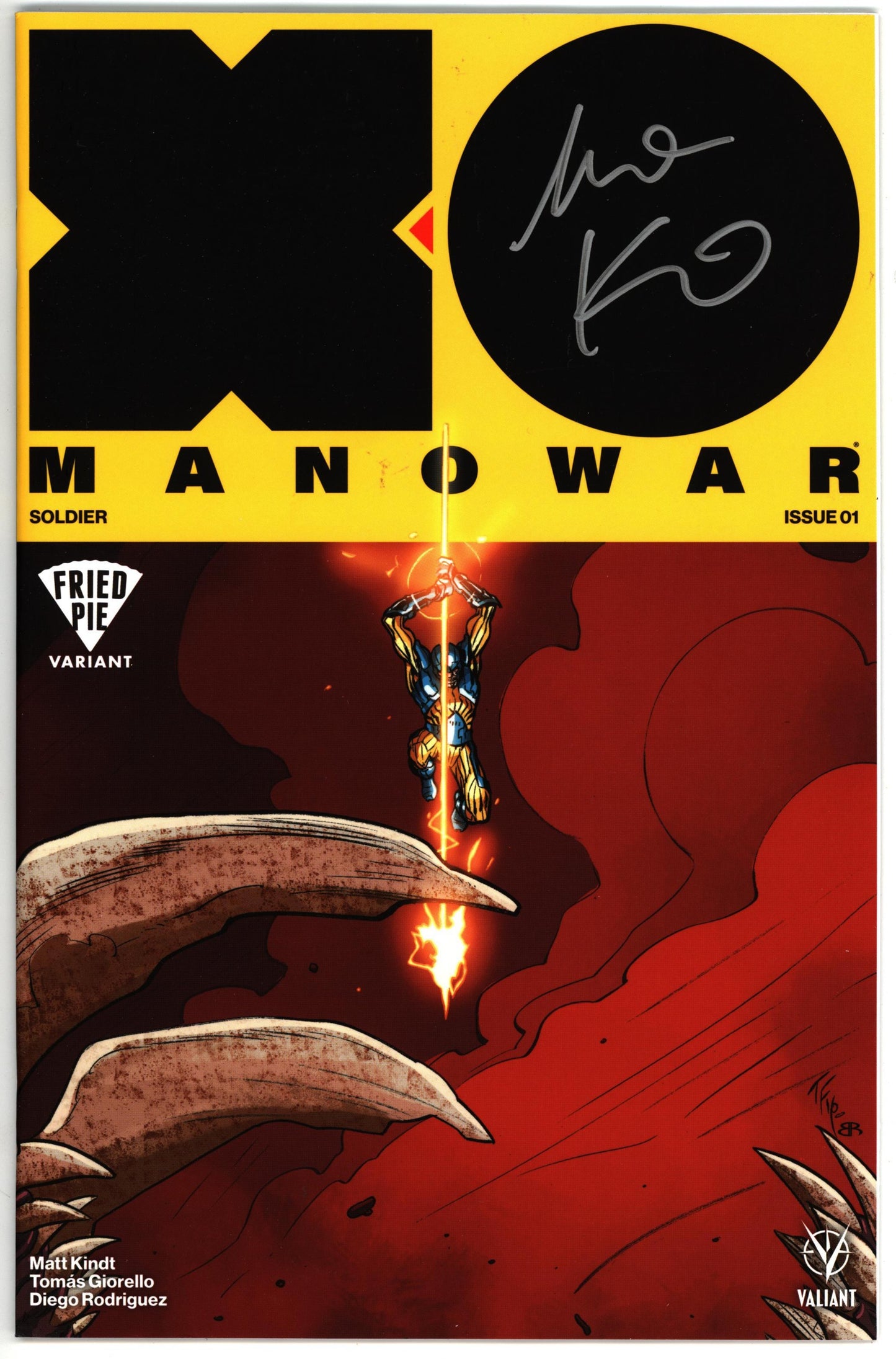 X-O Manowar #1 (2017) Fried Pie Color Variant Signed