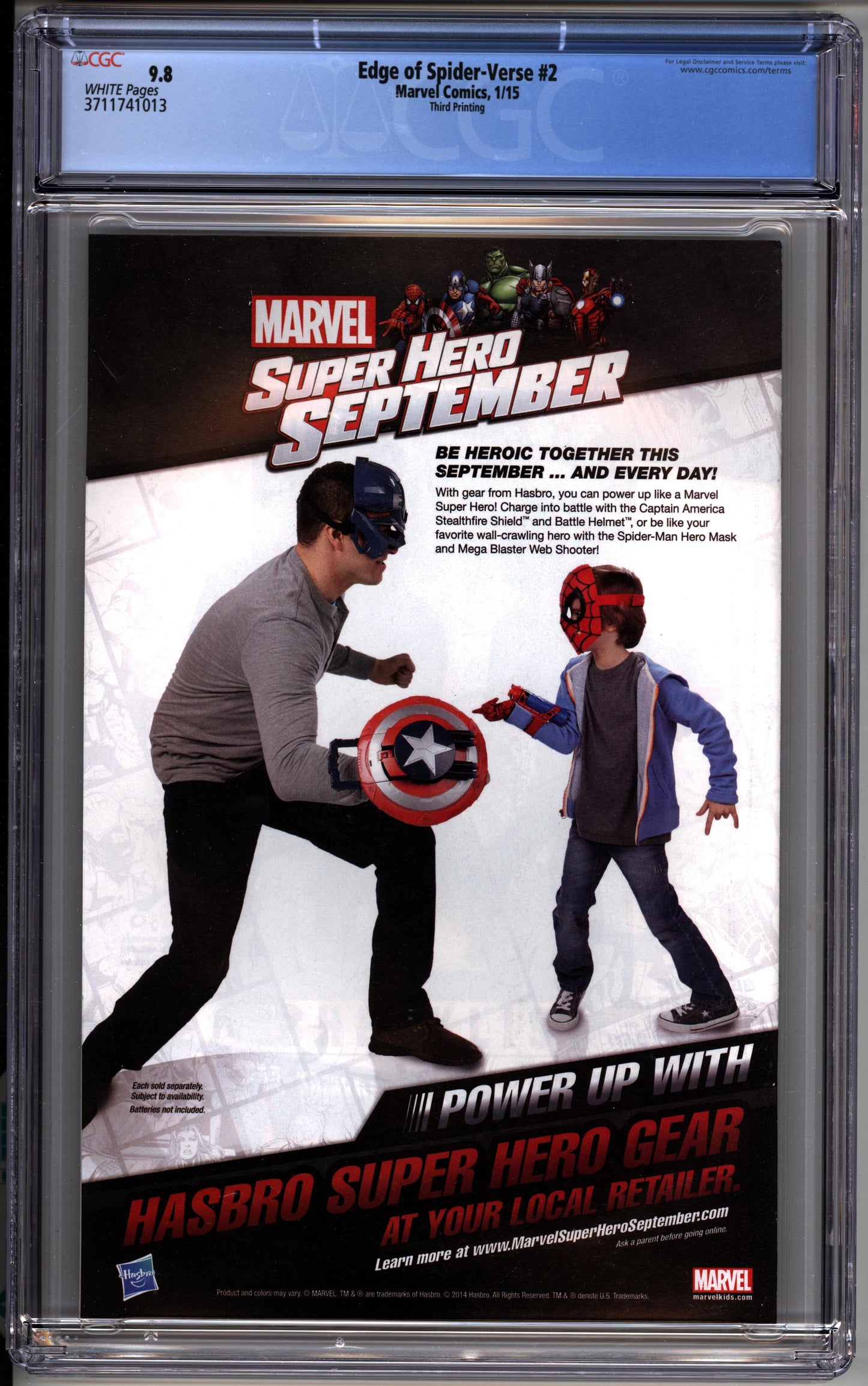 Edge of Spider-Verse (2015) #2 1st Spider-Gwen - 3rd Print Design Variant - CGC 9.8