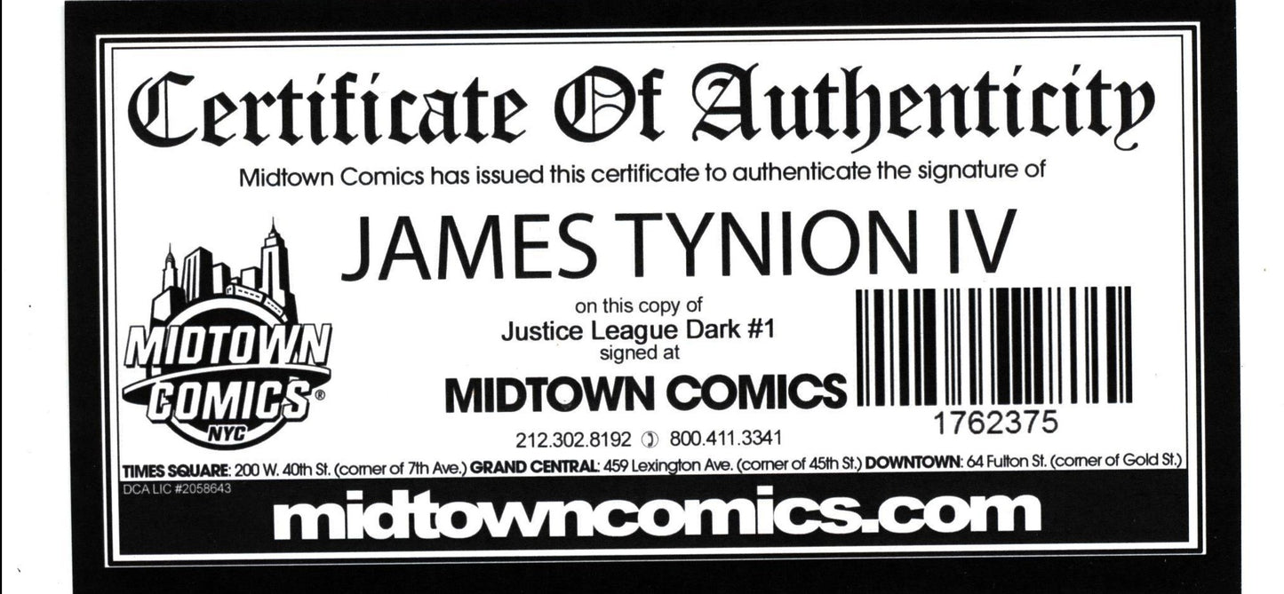 Justice League Dark (2018) #1 - Signed