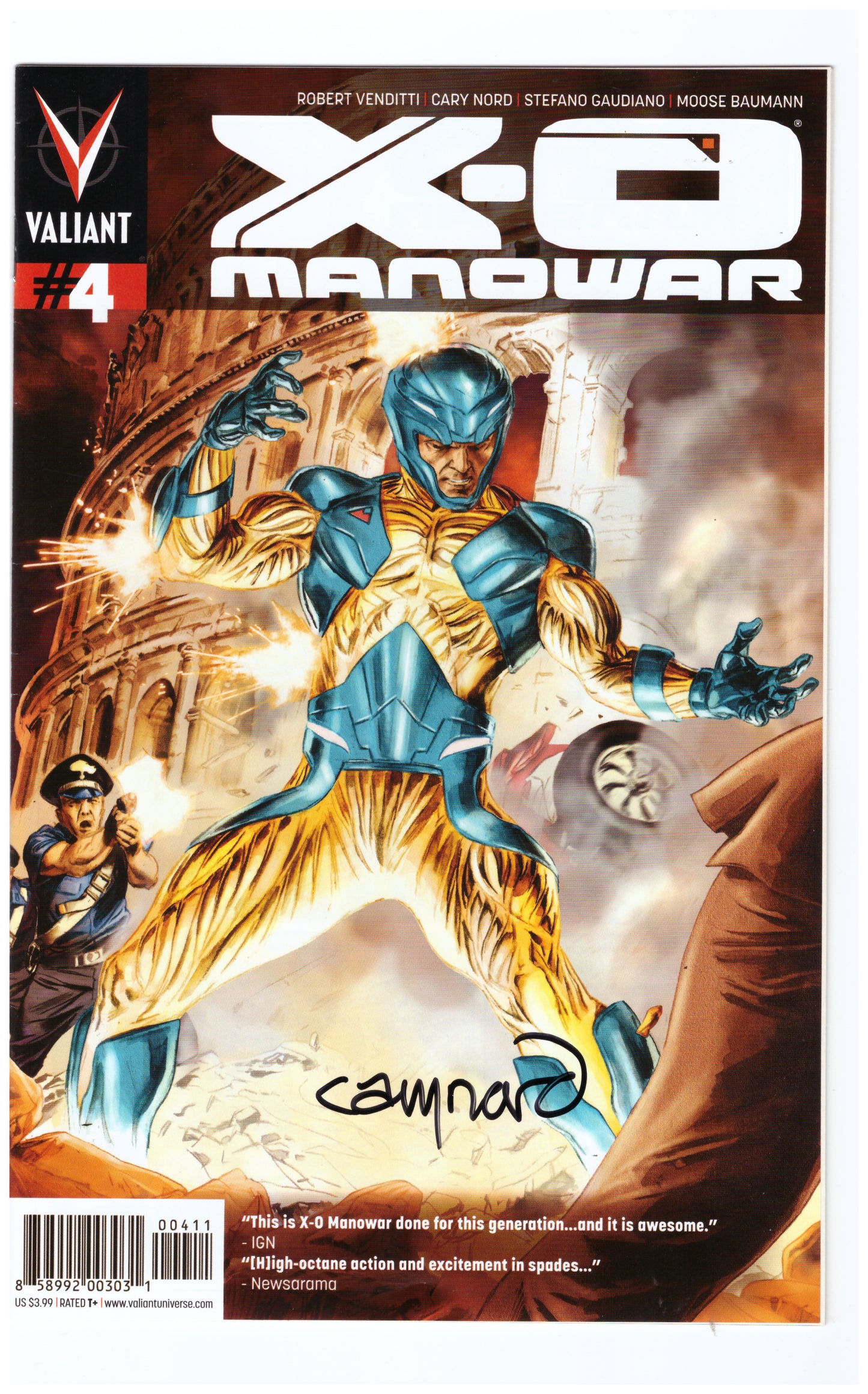 X-O Manowar #4 (2012) Signed