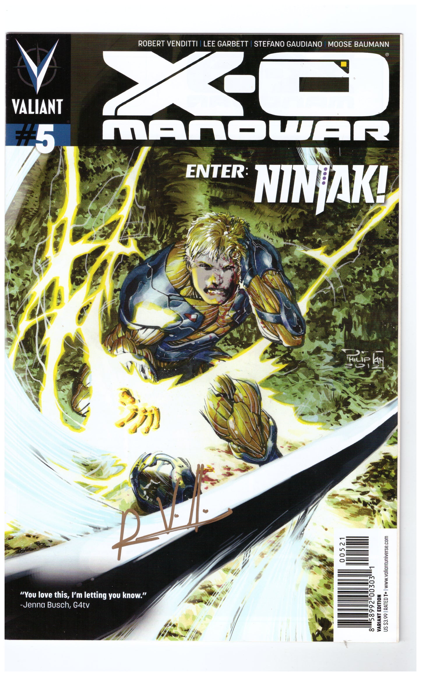 X-O Manowar #5 (2012) Signed