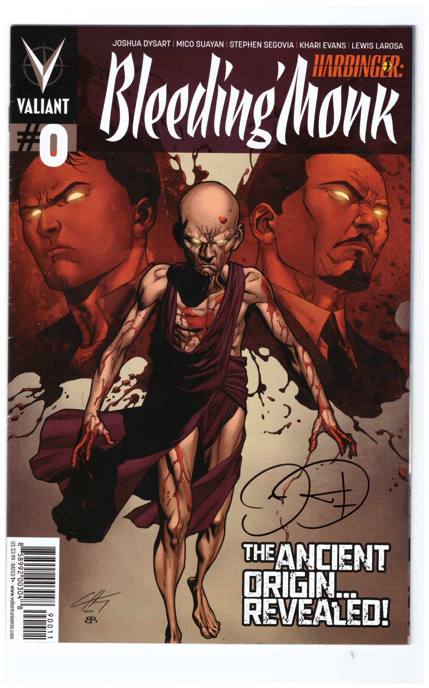 Harbinger Bleeding Moine #0 Signé
