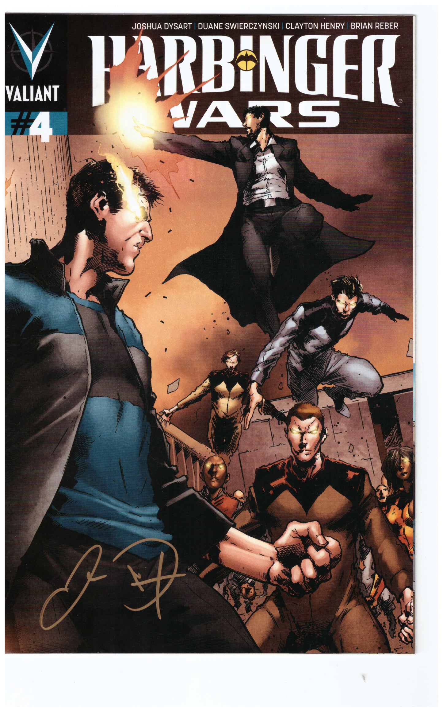 Harbinger Wars # 4 signé