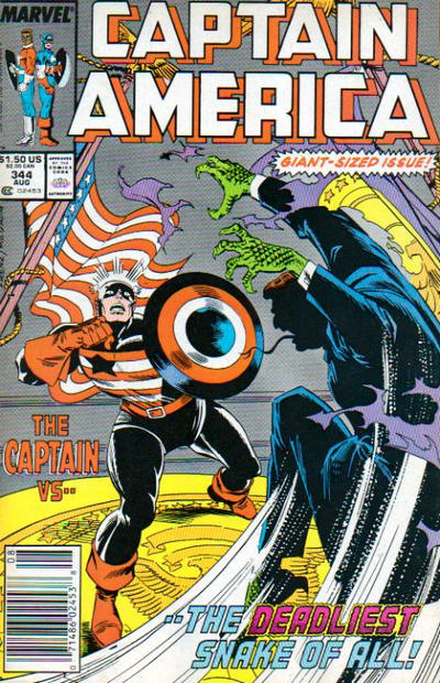 Captain America (1968) #344 - Newsstand Edition