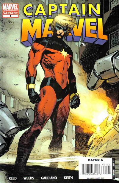 Captain Marvel (2008) #1 - 2nd Print Variant
