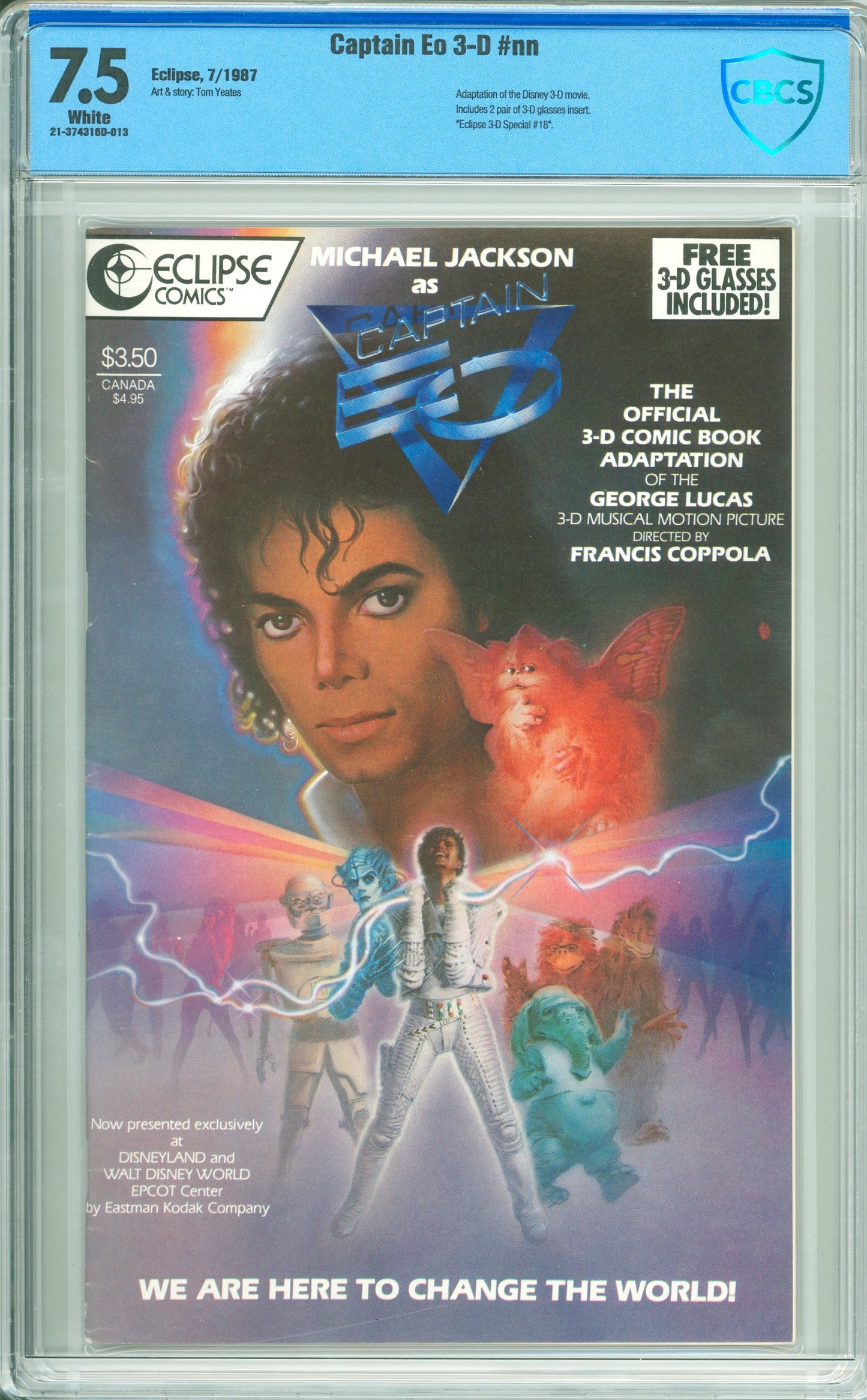 Captain Eo #NN (1987) CBCS 7.5 Grade - Rare Specialty Shop Edition