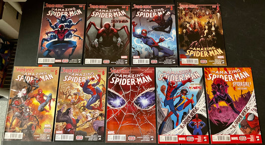 Amazing Spider-Man #7 - #15 (2015) Full 9x 1st Print Spider-Verse Lot