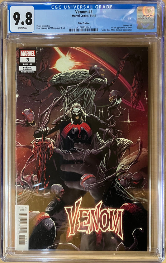 Venom (2018) #3 3rd Print - CGC 9.8 - 1st Knull (Full)