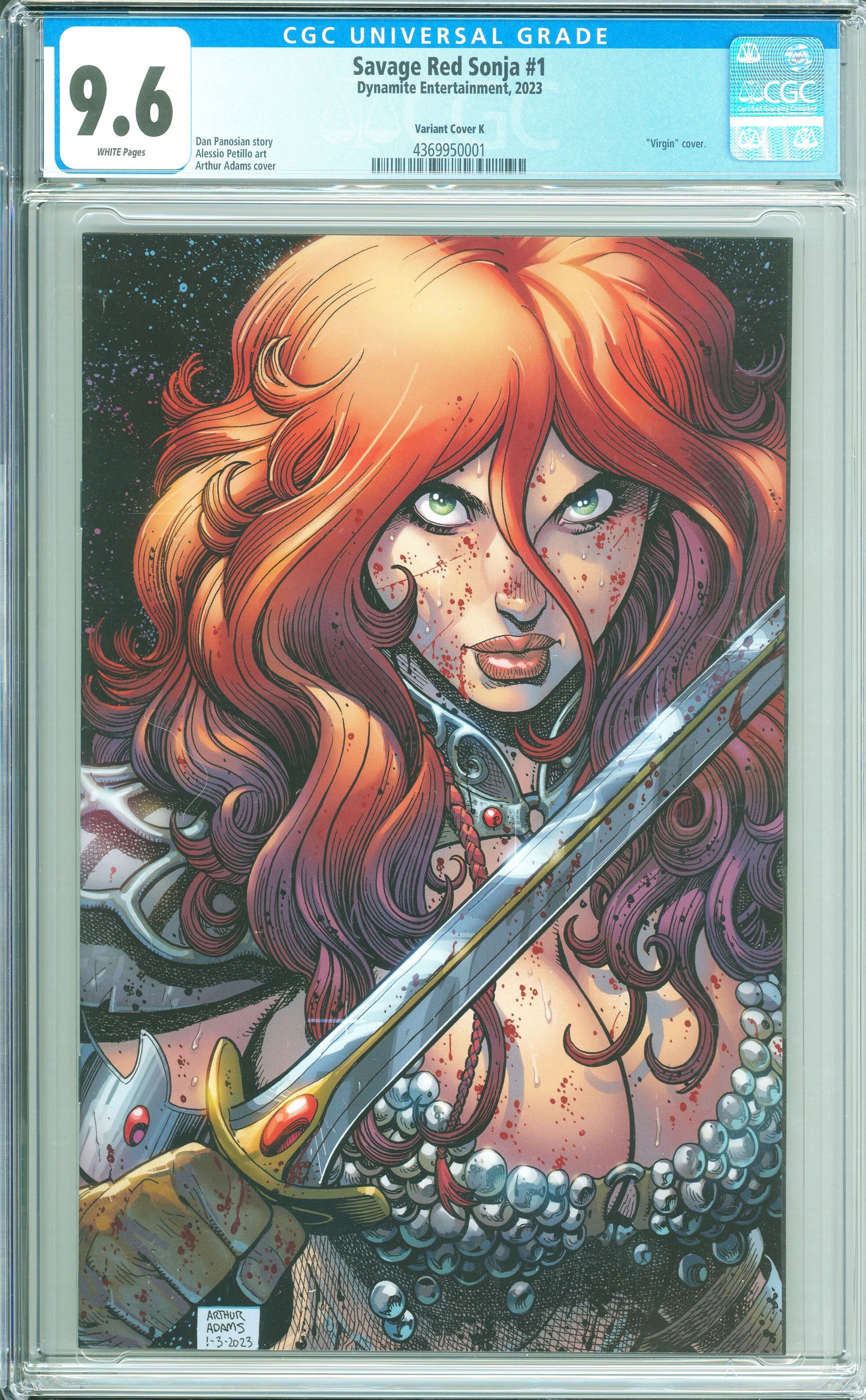 Savage Red Sonja #1  Virgin Art Adams Variant (2023) CGC Universal 9.6 Grade