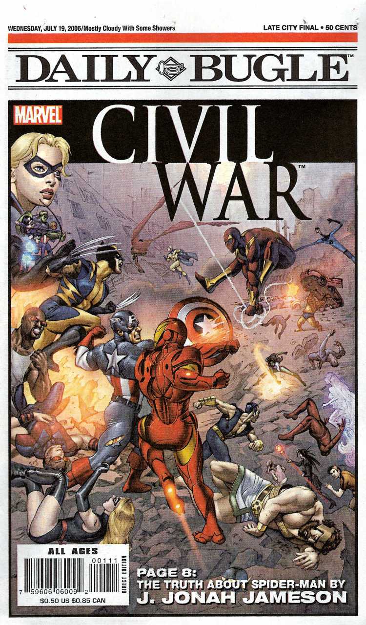 Guerre civile (2006) Promo du journal Daily Bugle