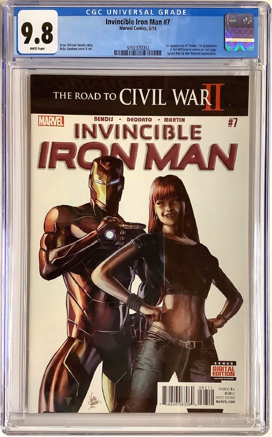 Invincible Iron Man #7 (2015) 1st Riri Williams Cameo - CBCS 9.8