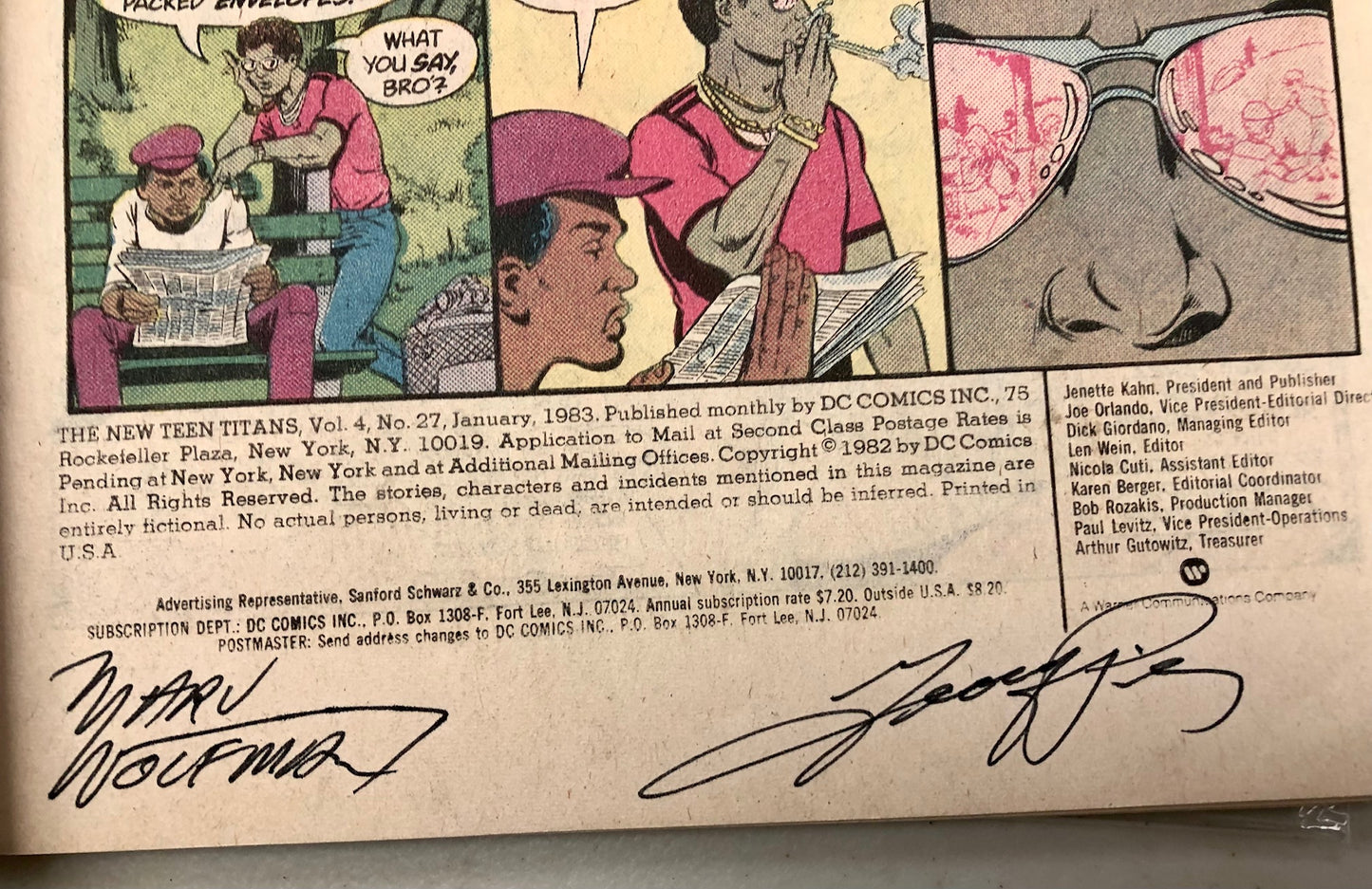 Nouveaux Teen Titans (1980) # 27 - Signature vérifiée par CBCS 8.5