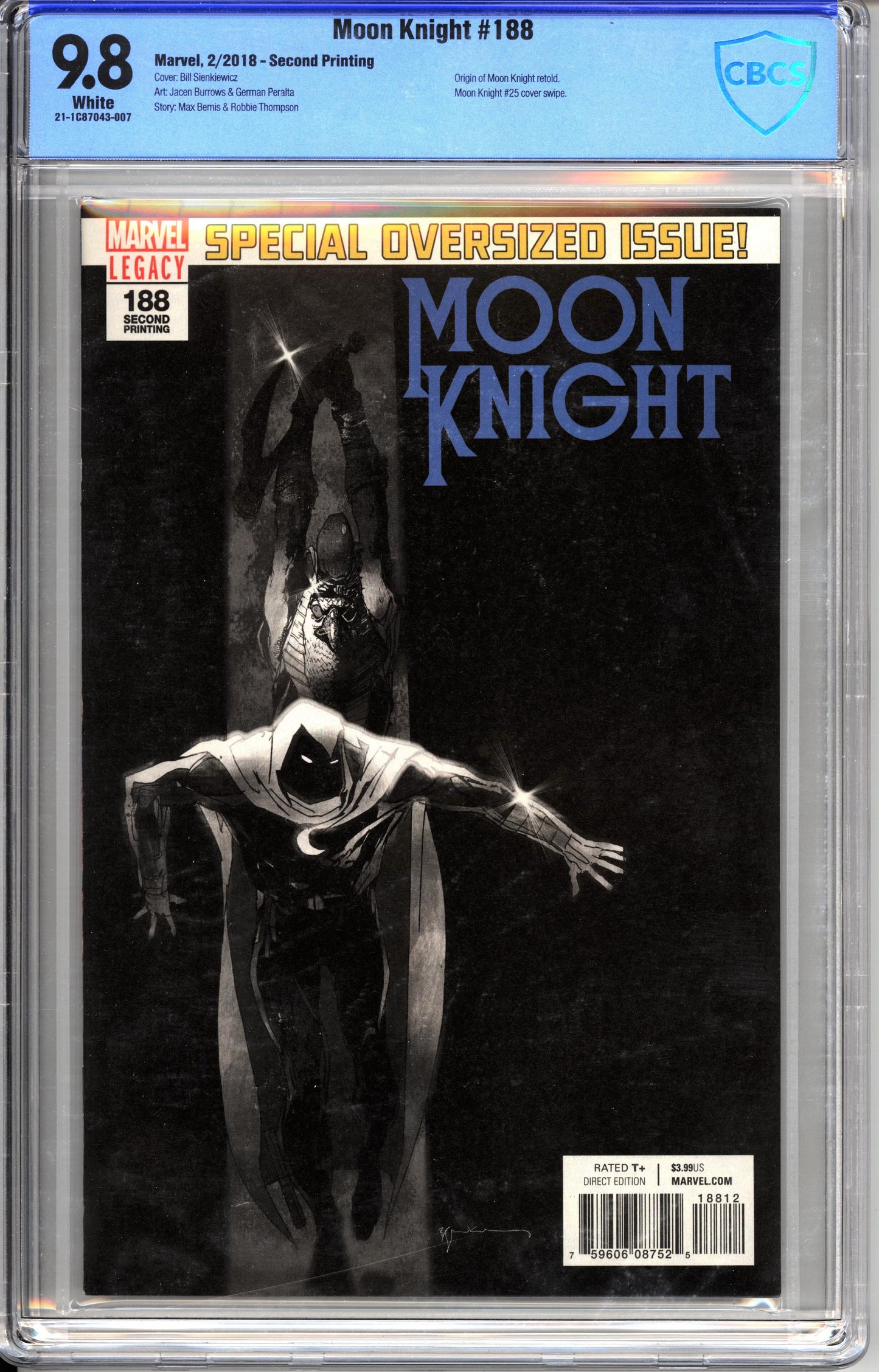 Moon Knight (2016) #188 - 2ème P - CBCS 9.8