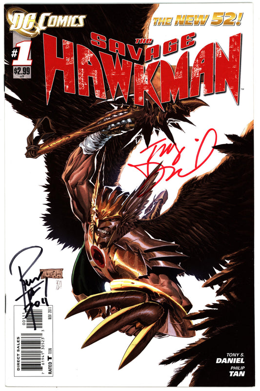 Savage Hawkman #1 - 2x Signed