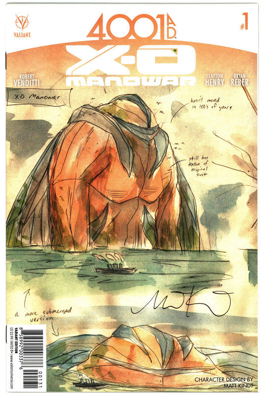 4001 AD X-O Manowar #1 Signed