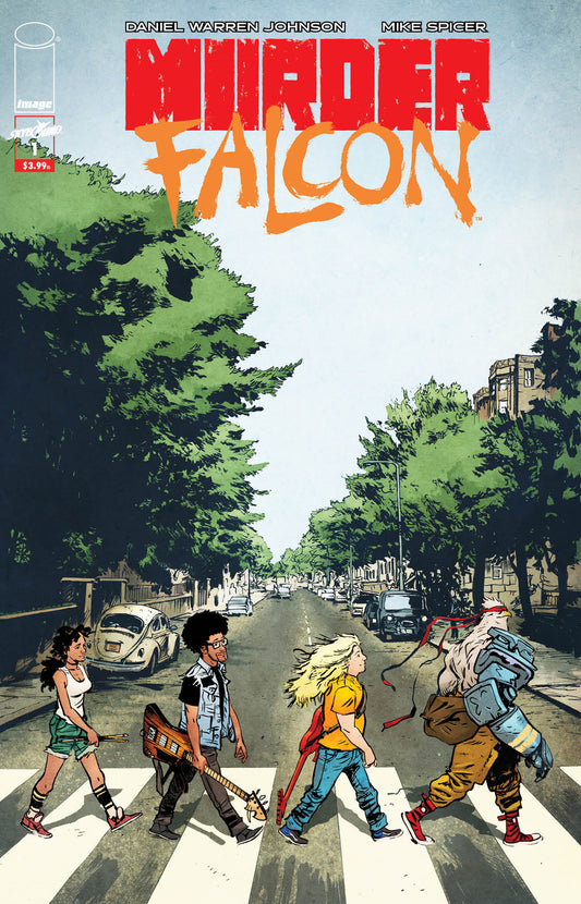 Murder Falcon Beatles Abbey Road homage variant cover Daniel Warren Johnson