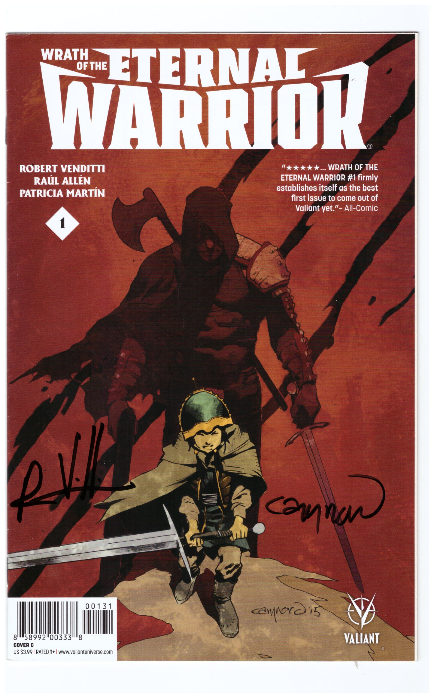 Wrath of the Eternal Warrior #1 Cover C Signed