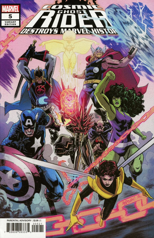 Cosmic Ghost Rider détruit l'histoire de Marvel # 5 B Couverture