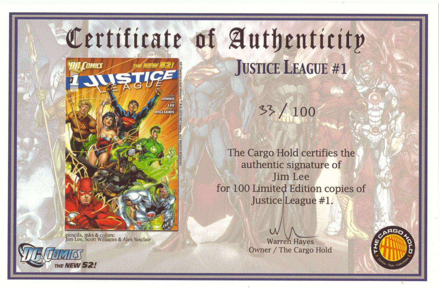 Justice League (2011) # 1 - Signé
