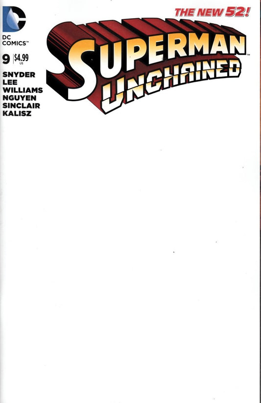 Superman Unchained #9 (2013) Blank Sketch Variant