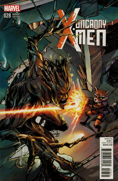 Uncanny X-Men (2013) #28 Rocket and Groot Variant